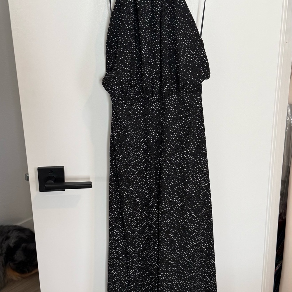 Express Black and White Speckled Jumpsuit